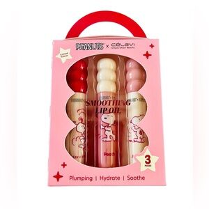 Peanuts x Célavi Smoothing Lip Oil Trio - Peach, Apple, Strawberry